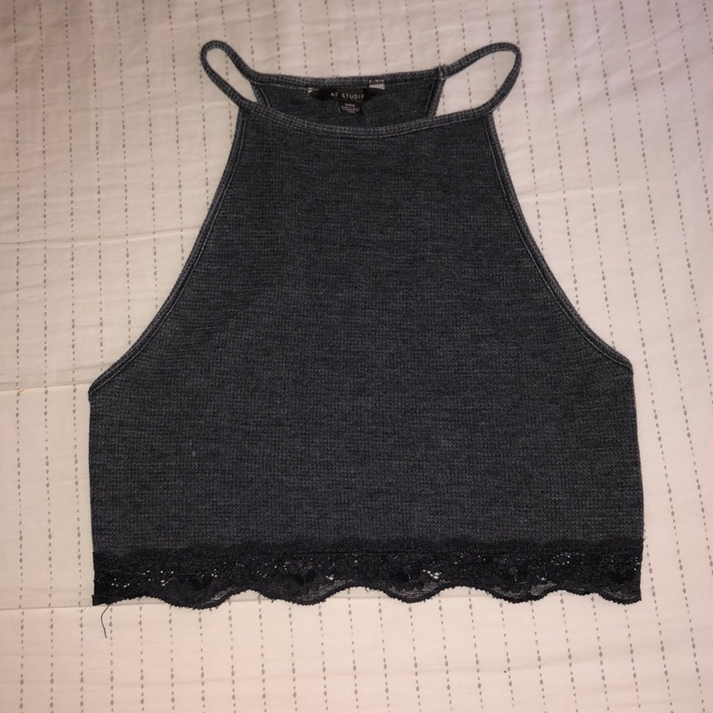 AE studio crop lace tank